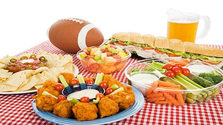 Super Bowl Food Spread